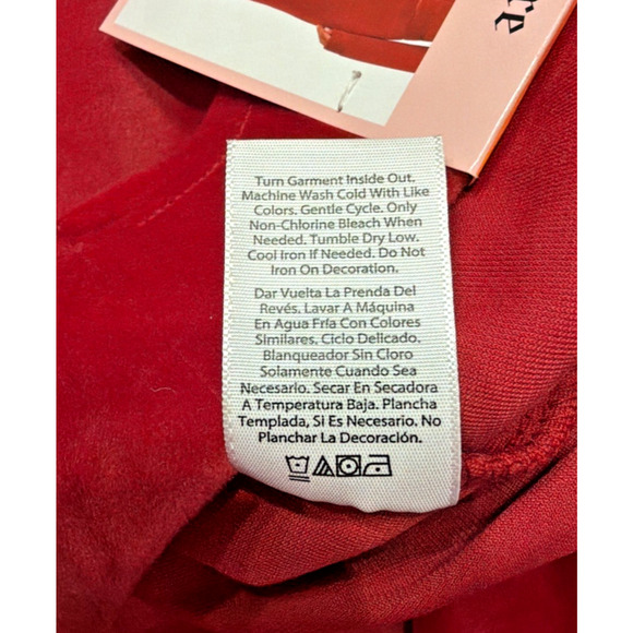 NWT Juicy Couture Red Velour Track Pants Medium Rhinestone Juicy Logo - Picture 7 of 10